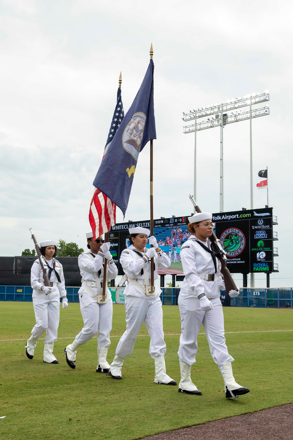 USS George H.W. Bush (CVN 77) Attends Norfolk Tides Baseball Game