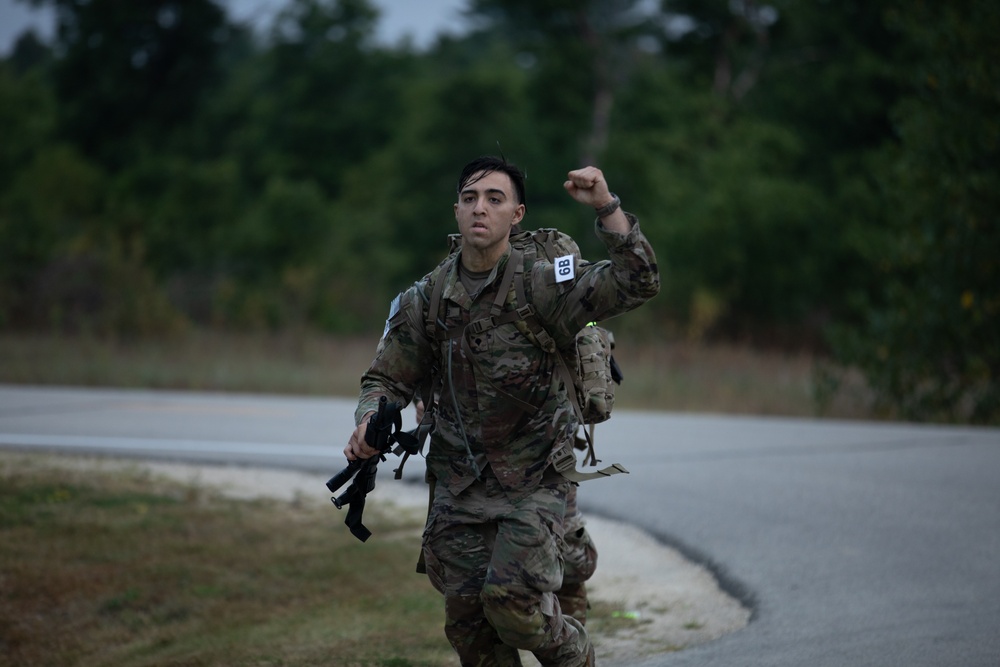 Spc. Stephan Mixter pumps his fist