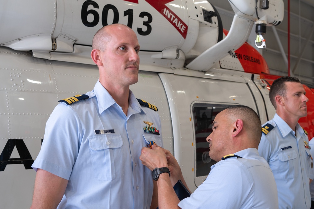 Coast Guard aircrew recognized by Coast Guard District Eight Commander