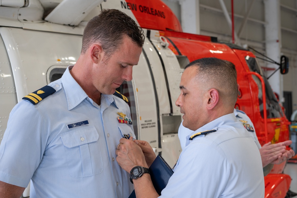 Coast Guard aircrew recognized by Coast Guard District Eight Commander