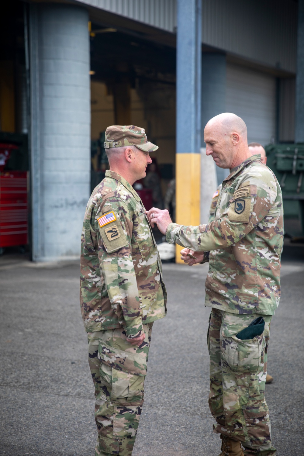 Washington National Guard warrant officer celebrates promotion with former colleagues