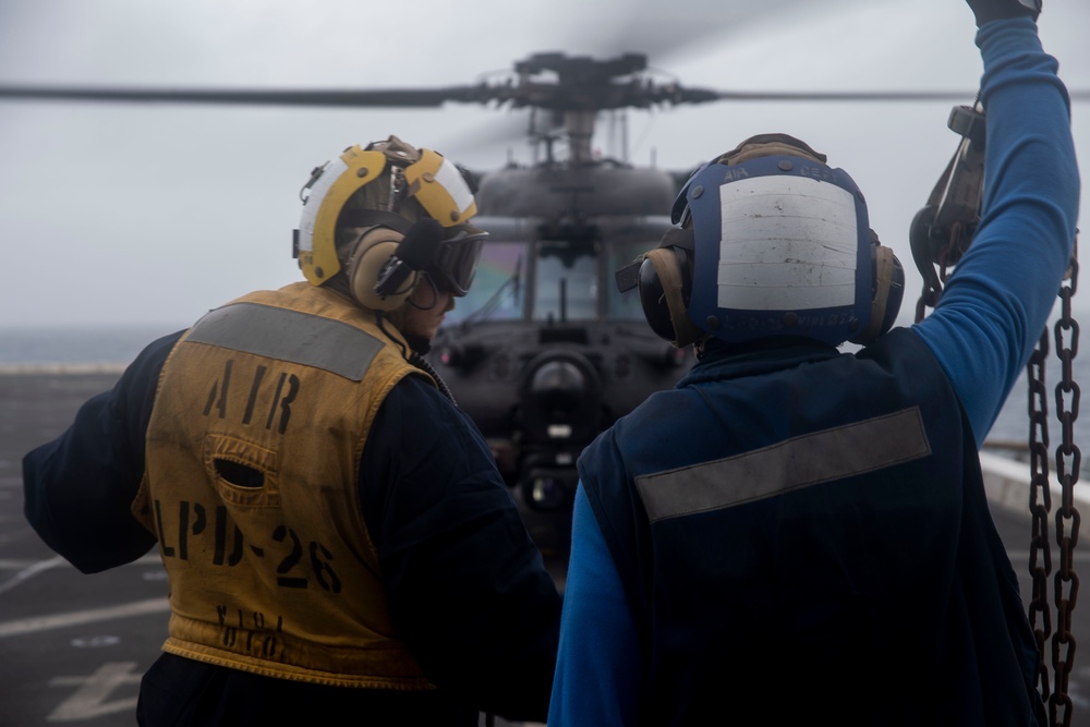 USS John P. Murtha Conducts Flight Operations with 160th Airborne