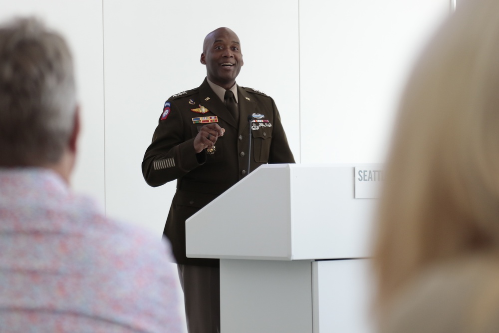 I Corps commander offers remarks alongside South Korea Consul General at World Affairs Council meeting