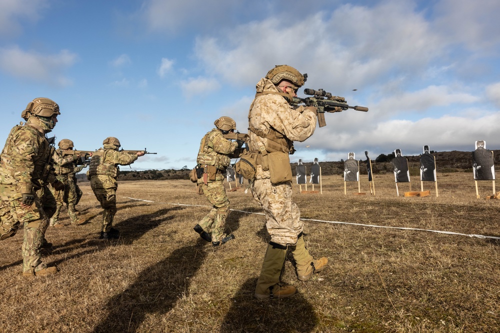 1st Bn., 4th Marines conducts live-fire range, builds survival shelters with Chilean naval infantry