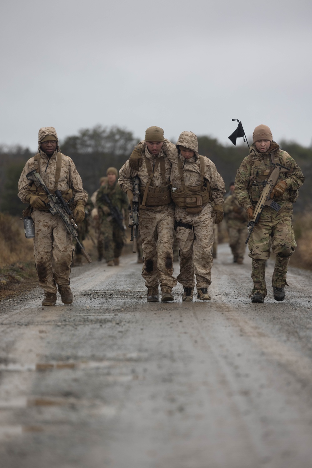 1st Battalion, 4th Marines; Chilean naval infantry rehearse CASEVAC protocols