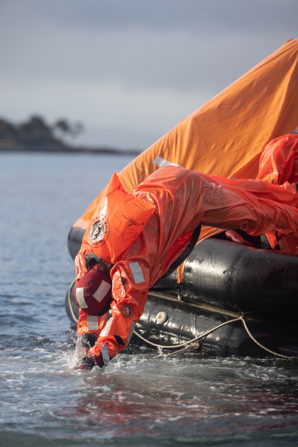 1st Battalion, 4th Marines; Chilean naval infantry conduct cold water survival training