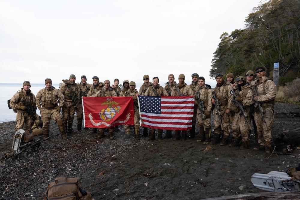 1st Battalion, 4th Marines; Chilean naval infantry climb Mount Tarn