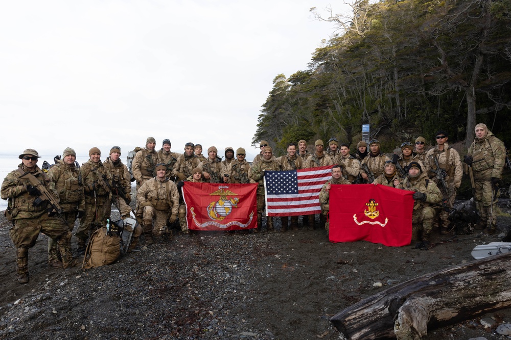 1st Battalion, 4th Marines; Chilean naval infantry climb Mount Tarn