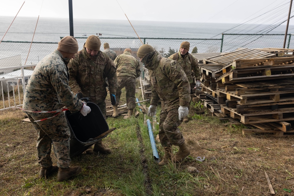 1st Battalion, 4th Marines; Chilean naval infantry volunteer at local school