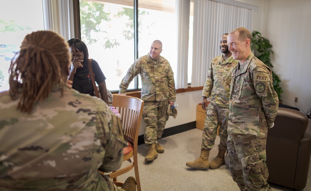 412th Test Wing leadership shares a laugh, build rapport with Airmen