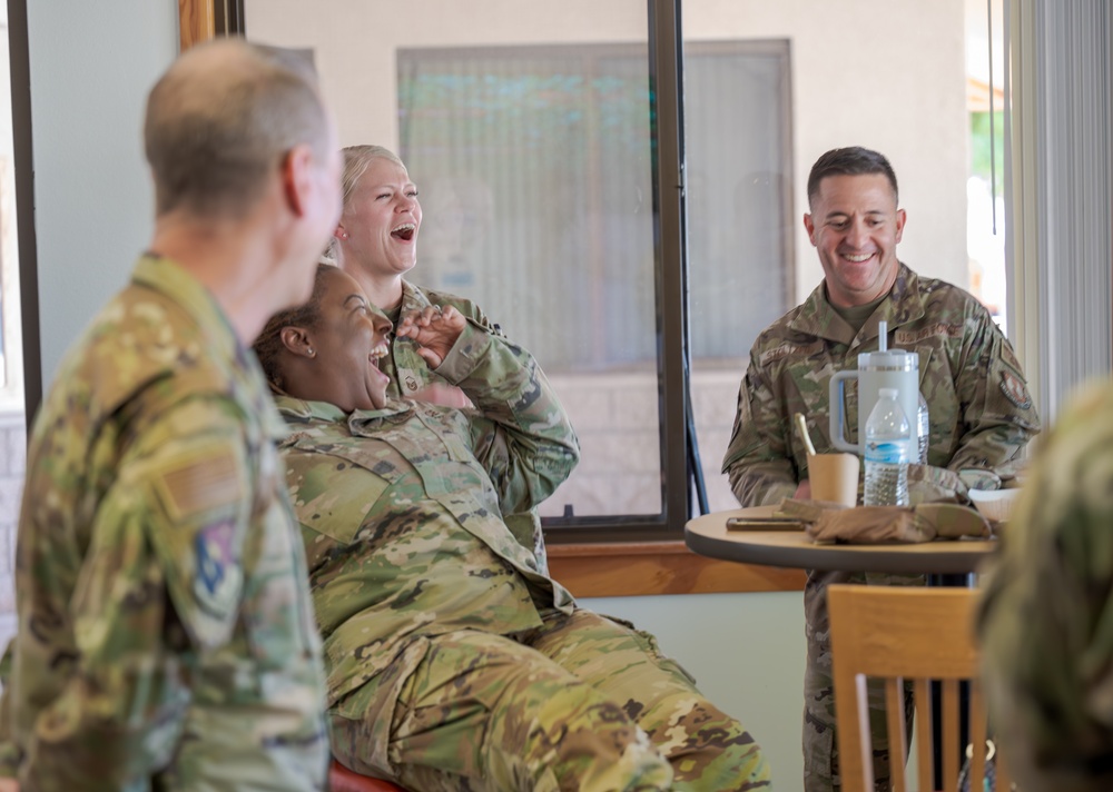 412th Test Wing leadership shares a laugh, build rapport with Airmen