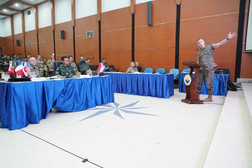 Two Teams from the exercise Combined Joint Task Force Super Garuda Shield present proposed Courses of Action (COA)