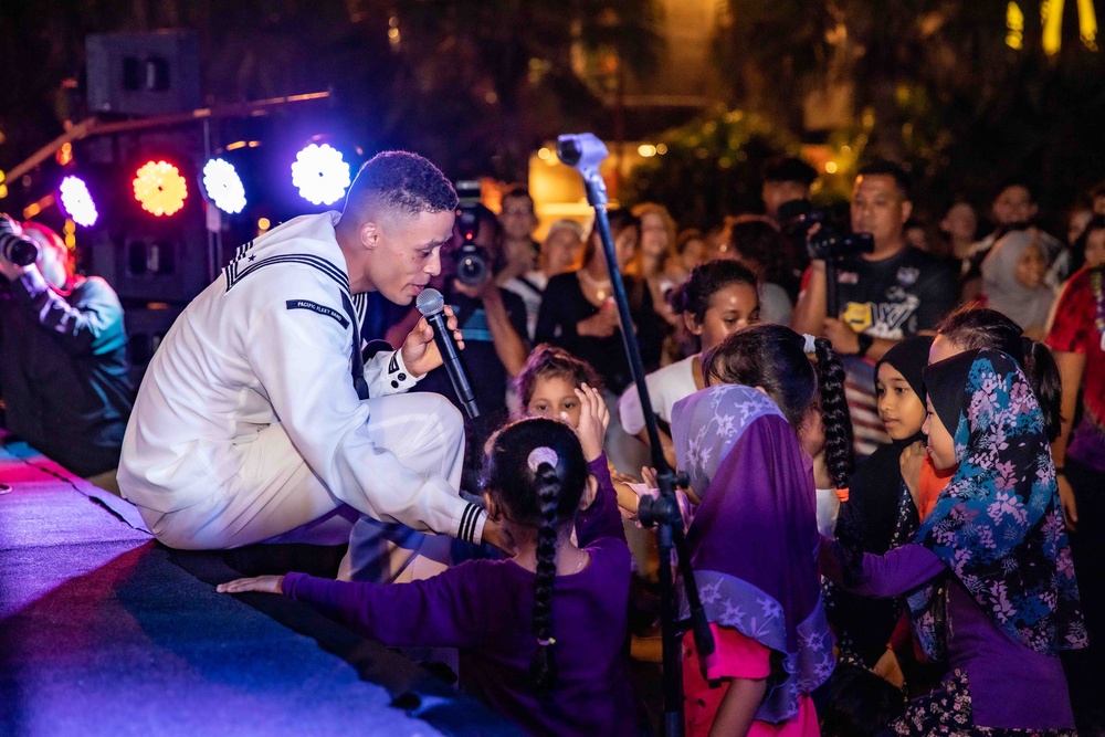 Pacific Partnership 2023 Band Performs at Teluk Cempedak Beach