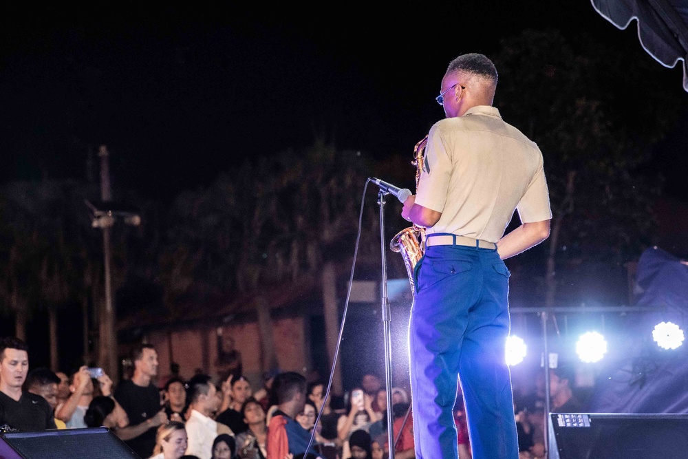 Pacific Partnership 2023 Band Performs at Teluk Cempedak Beach