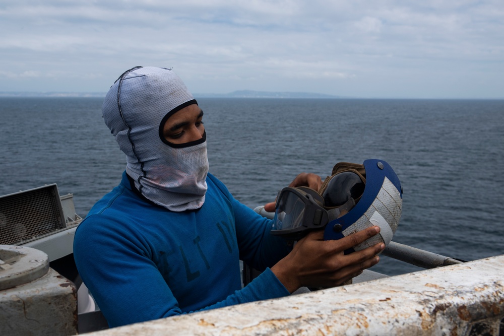 Sailor Inspects Cranial