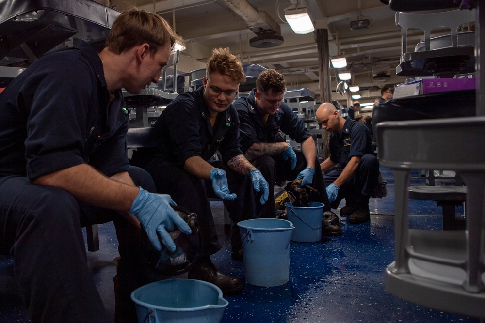 Sailors Clean Gear