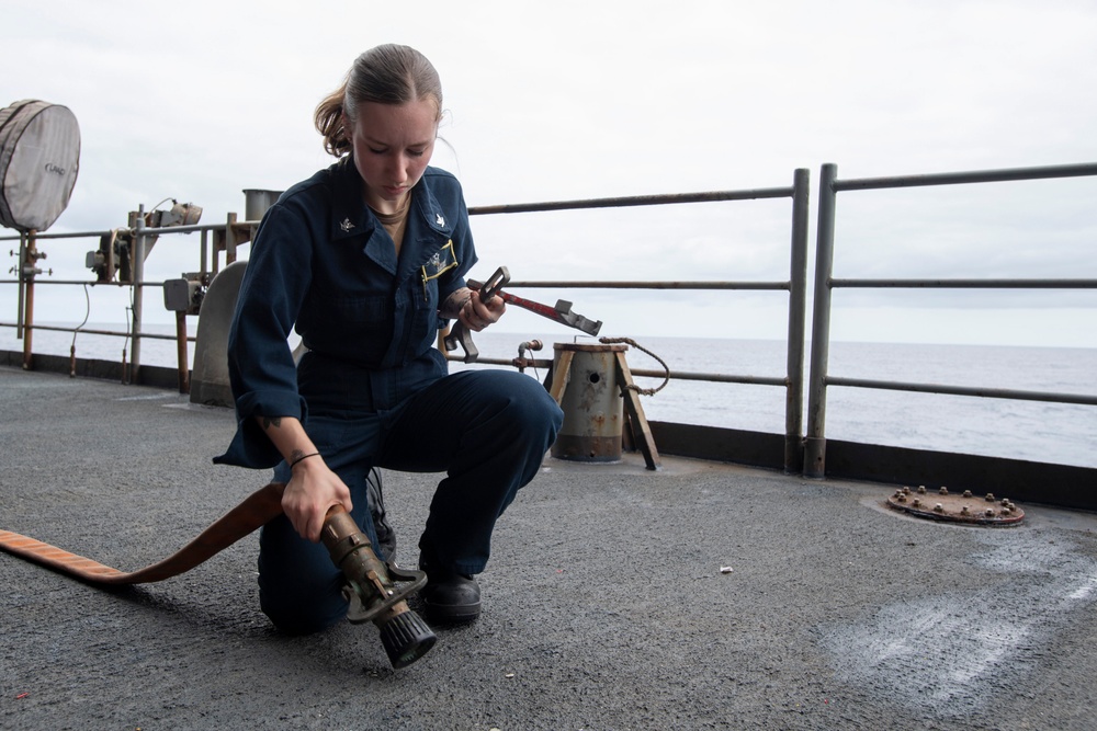 Sailor Detaches Hose