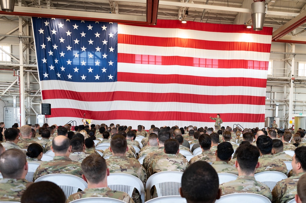 Chief Master Sgt. of the Air Force JoAnne S. Bass visits Aviano Air Base