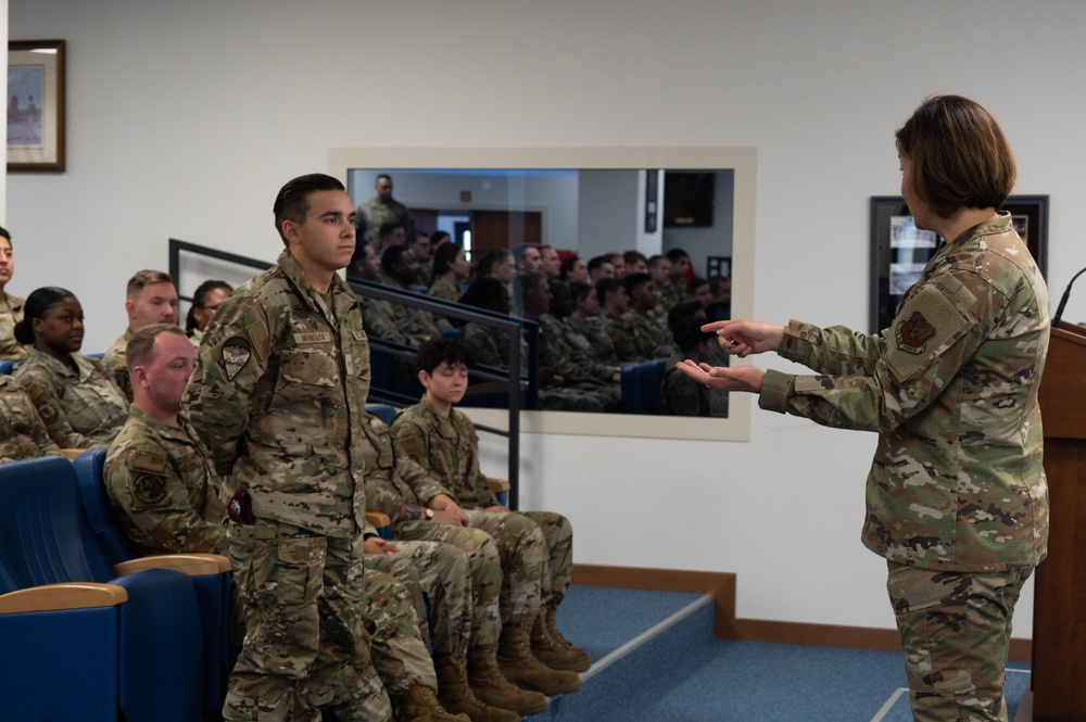 Chief Master Sgt. of the Air Force JoAnne S. Bass visits Aviano Air Base