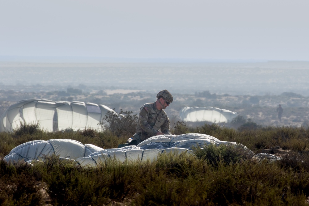 CENTCOM and Partner Nations Parachute During Multilateral Airborne Operation at Bright Star 2023