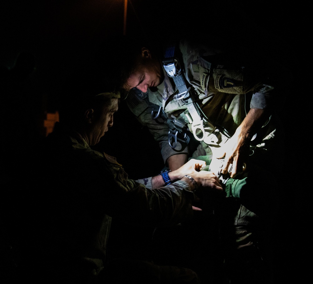 U.S. Army Airborne Soldiers Prepare for a Jump during Bright Star 2023.