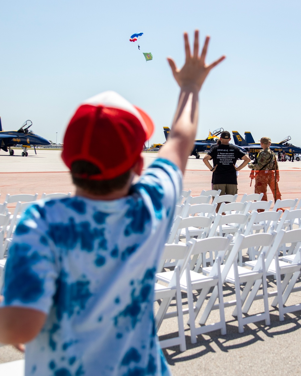 Crowds cheer at the 2023 Guardians of Freedom Airshow