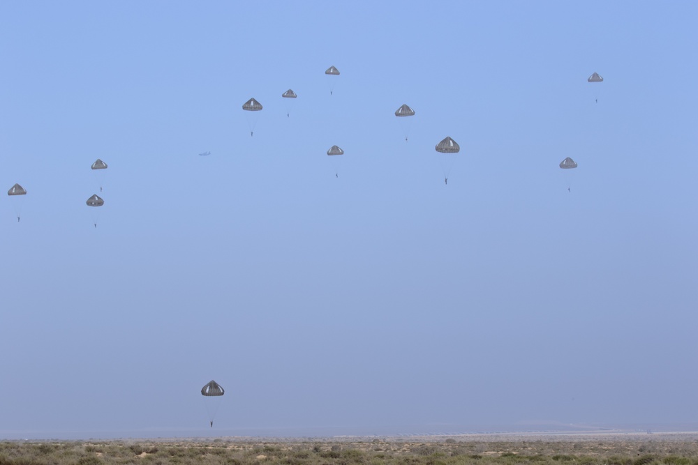 CENTCOM and Partner Nations Parachute During Multilateral Airborne Operation at Bright Star 2023