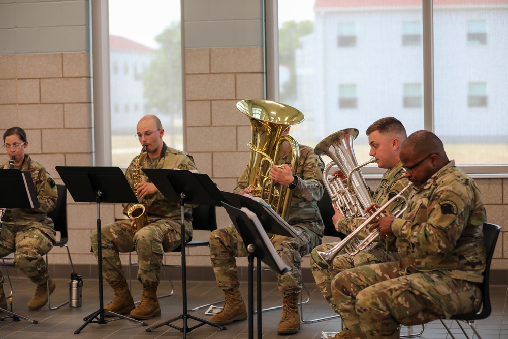 The 204th Army Band plays at the 2023 Army Reserve Best Squad Awards Ceremony