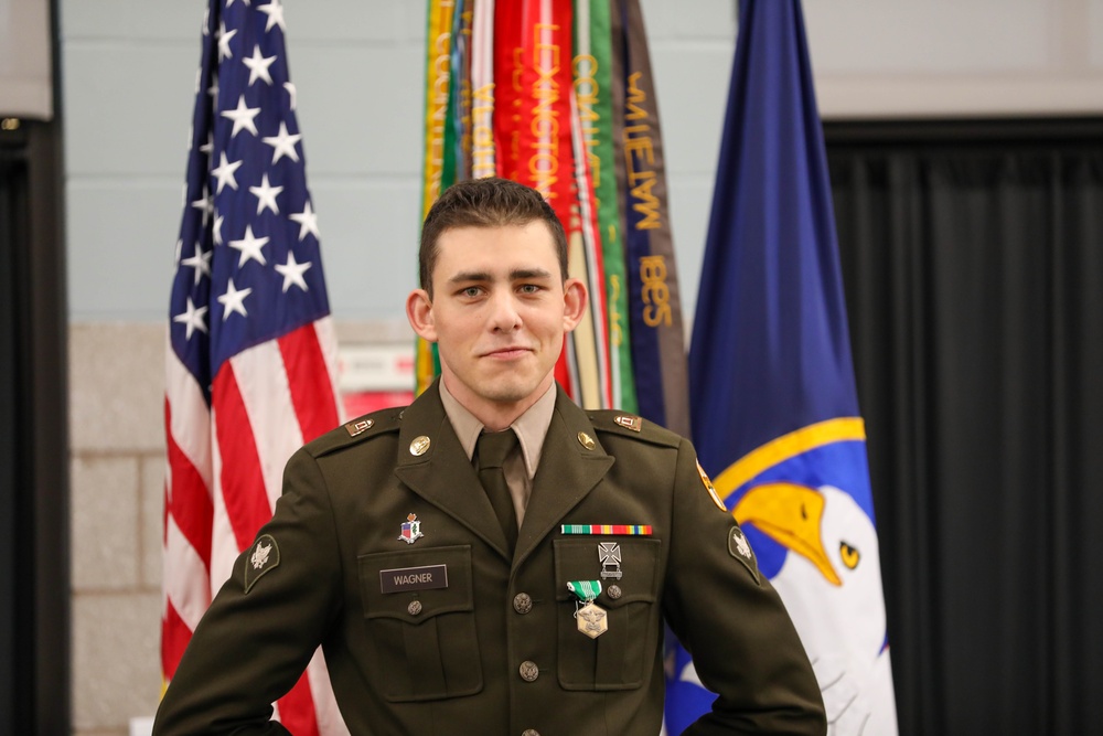 Spc. Elihu Wagner earns the Army Commendation Medal as the 2023 Best Warrior
