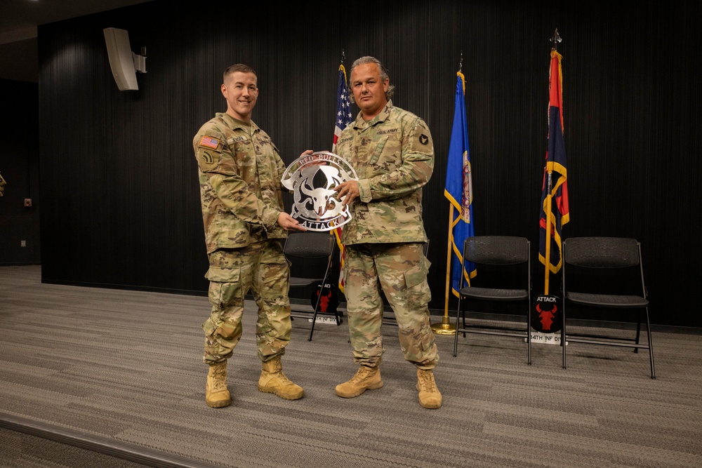 New first sergeant for Alpha Company, 34th Red Bull Infantry Division