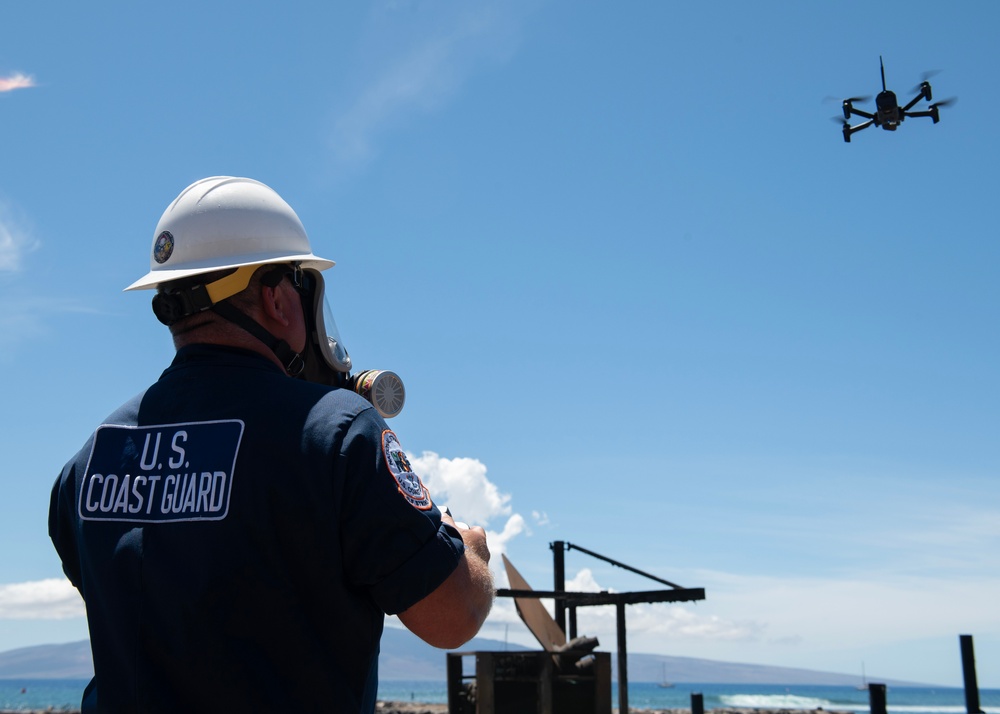 Coast Guard conducts unmanned aircraft system assessment of Lahaina Harbor