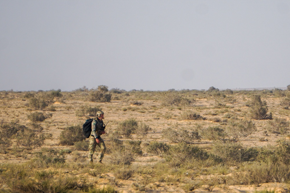 Multinational Special Operations Forces conduct military freefall jump during Bright Star 23