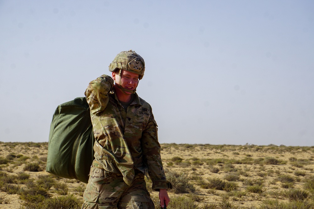 Texas Army National Guard conducts airborne jump into Bright Star 23