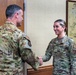 Airman Taylor Sula is promoted during drill weekend at the 182nd Airlift Wing