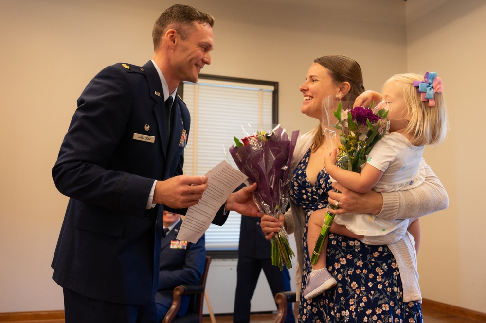 Major Drew Gallucci Assumes Command of the 131st Bomb Wing Civil Engineer Squadron