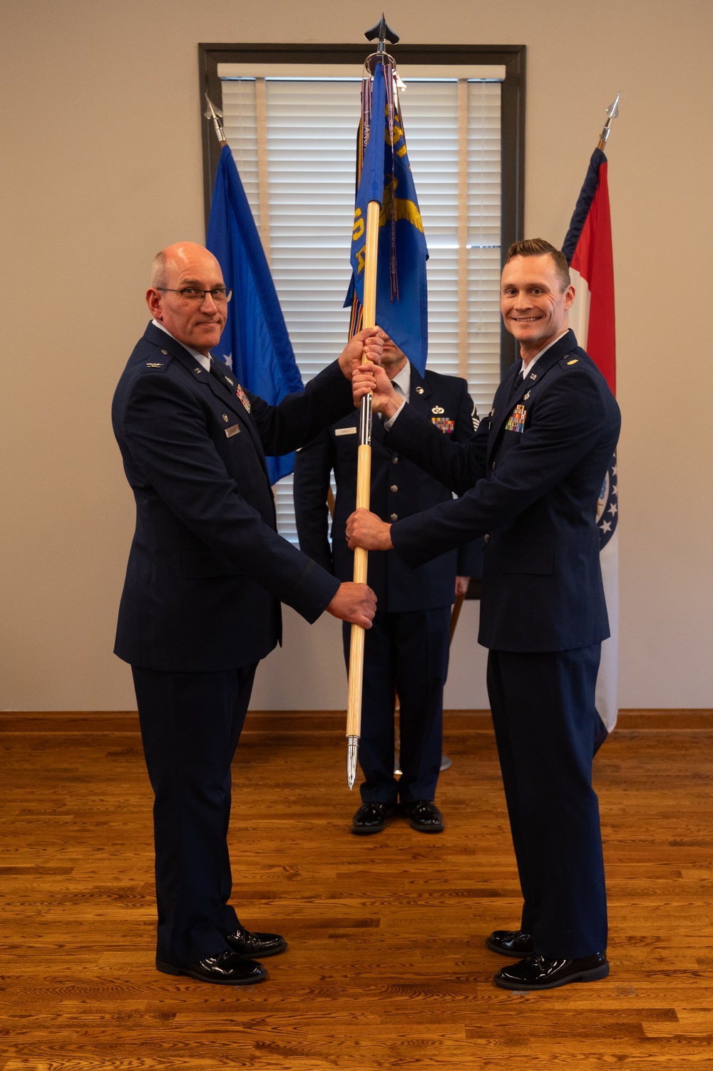 Major Drew Gallucci Assumes Command of the 131st Bomb Wing Civil Engineer Squadron
