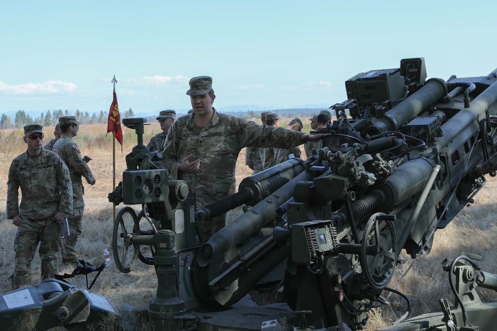 Washington National Guard field artillery unit pulls tail for friends and family