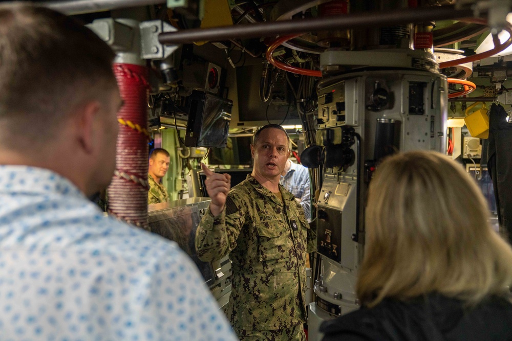 Chief of Staff for Hawaii Rep. Ed Case, during a tour aboard Santa Fe.
