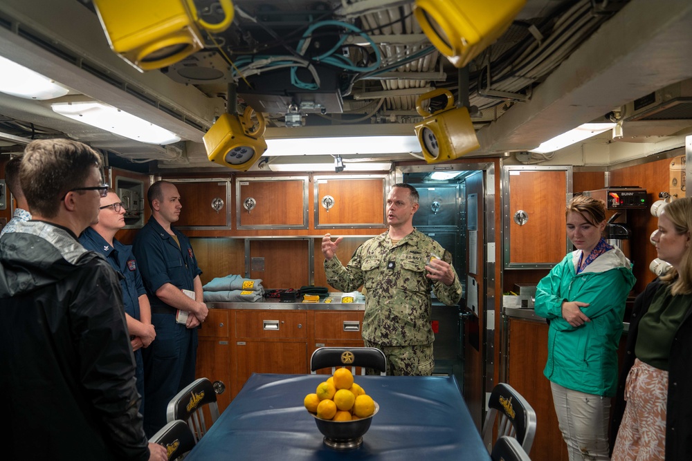 Chief of Staff for Hawaii Rep. Ed Case, during a tour aboard Santa Fe.