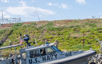 MSRON 11 Conducts Boat Launch and Recovery Training onboard NWS Seal Beach