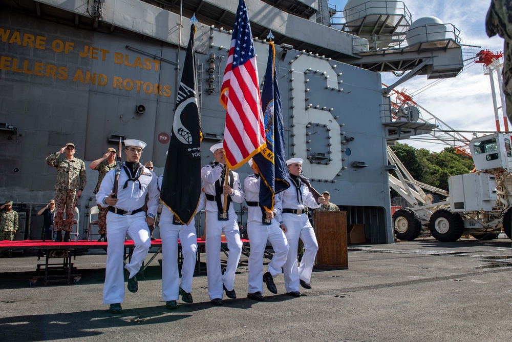 USS Ronald Reagan (CVN 76) hosts a 9/11 remembrance ceremony