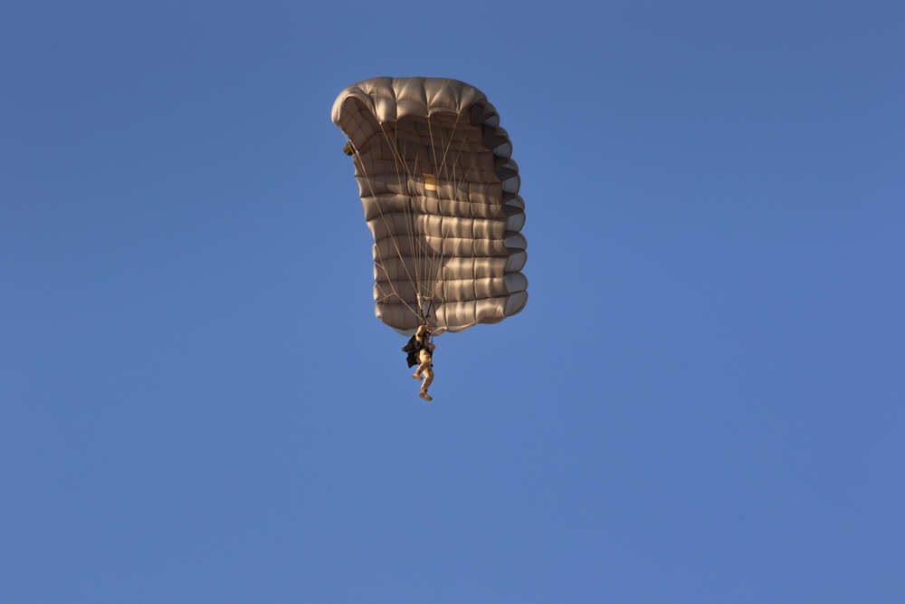 CENTCOM and Partner Nations Parachute During Multilateral Airborne Operation at Bright Star 2023