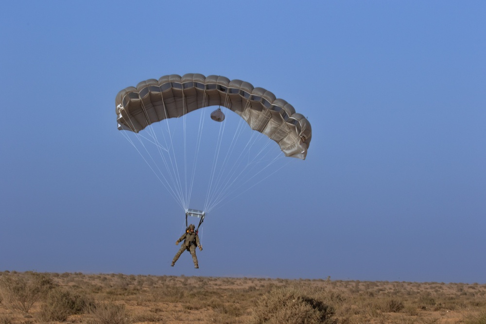 CENTCOM and Partner Nations Parachute During Multilateral Airborne Operation at Bright Star 2023