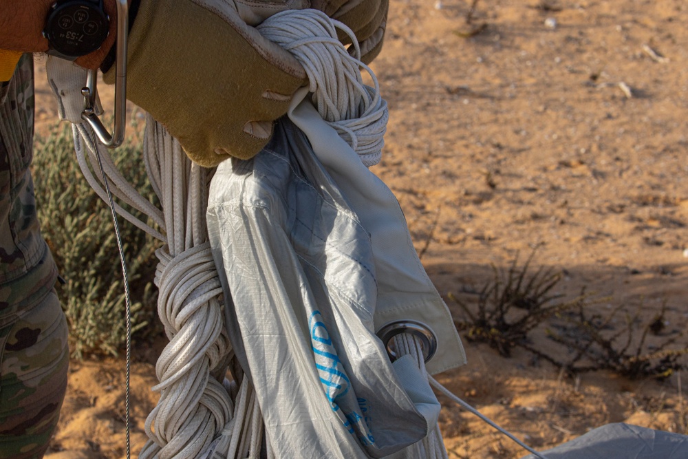 CENTCOM and Partner Nations Parachute During Multilateral Airborne Operation at Bright Star 2023