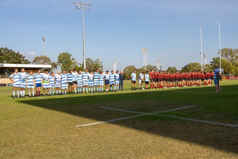 MRF-D plays rugby against the Darwin Stray Cats