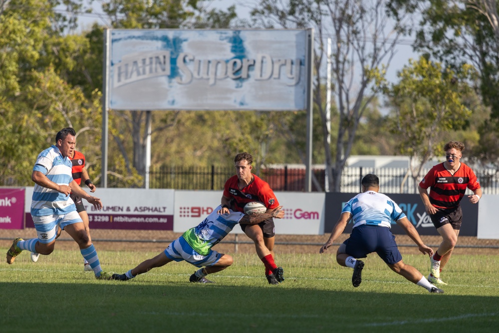 MRF-D plays rugby against the Darwin Stray Cats