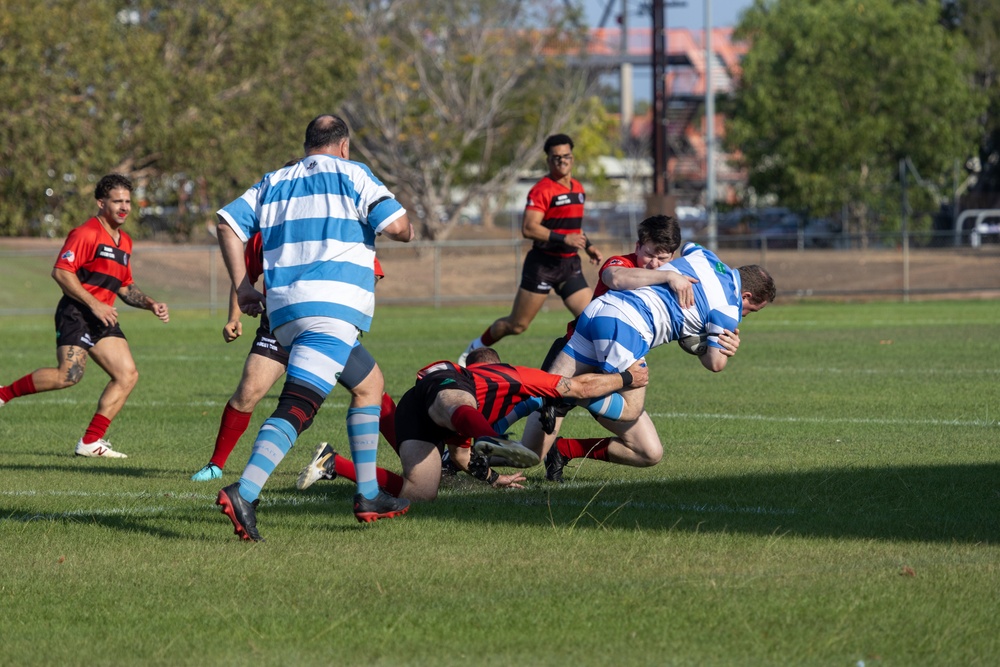 MRF-D plays rugby against the Darwin Stray Cats
