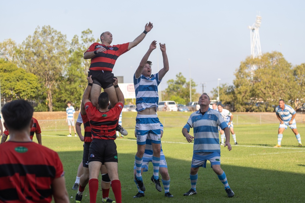 MRF-D plays rugby against the Darwin Stray Cats