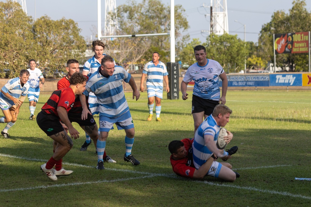 MRF-D plays rugby against the Darwin Stray Cats