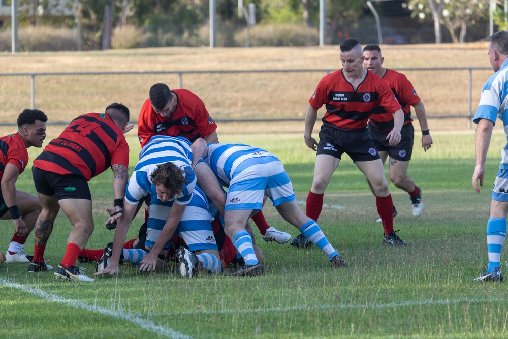MRF-D plays rugby against the Darwin Stray Cats
